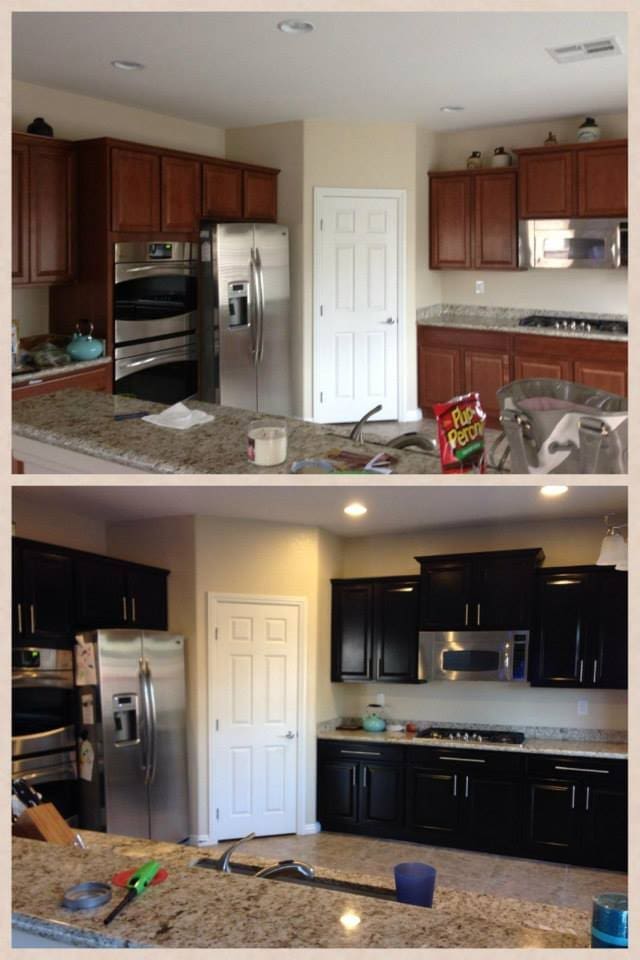 Stained Kitchen Cabinets