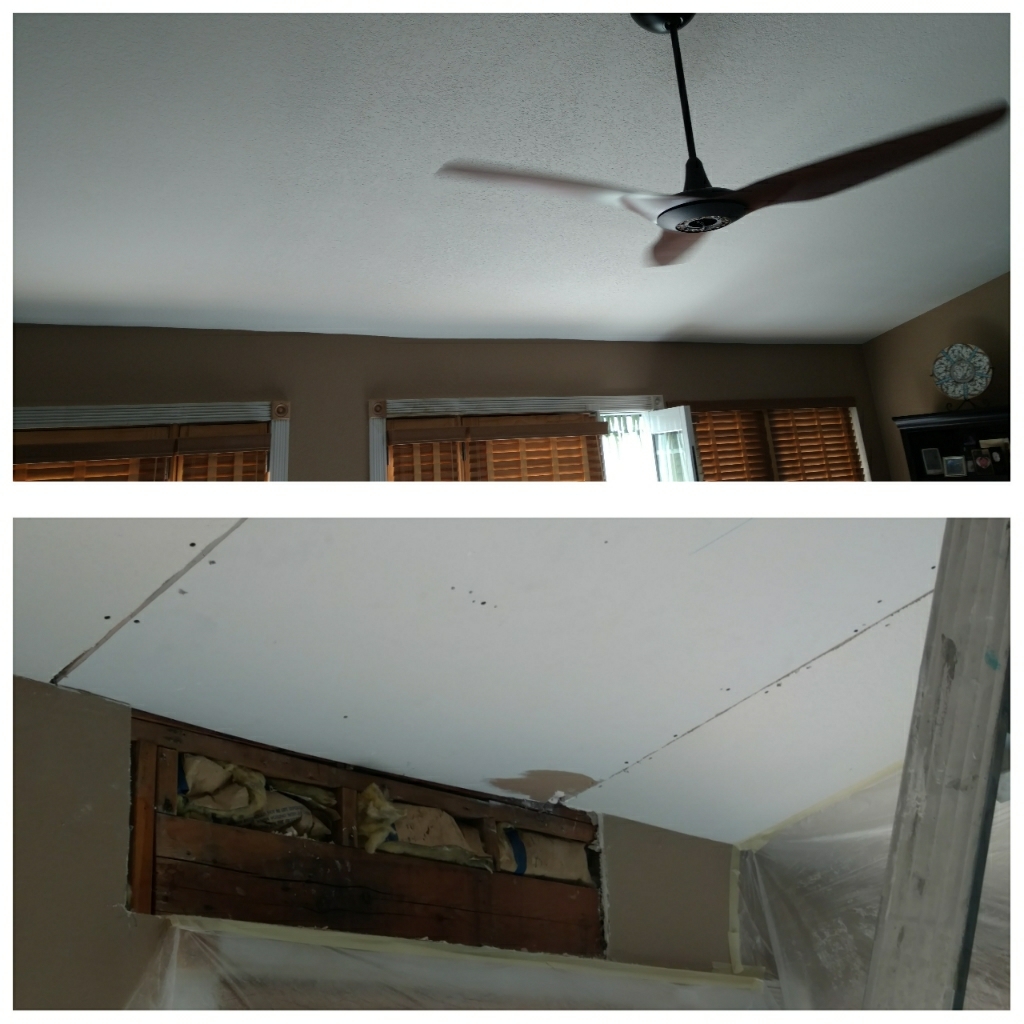 Drywall Repair Service 2 Ceiling Drywall Repair Before and After Photos